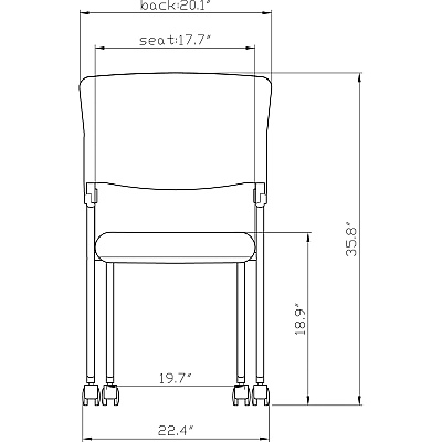 Lorell Upholstered Foldable Nesting Chairs (LLR41848)