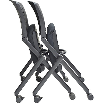 Lorell Upholstered Foldable Nesting Chairs (LLR41848)
