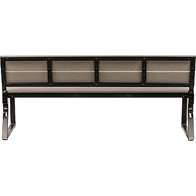 Lorell Faux Wood Outdoor Bench With Backrest (LLR42691)