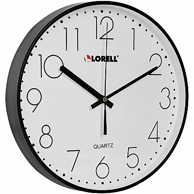 Lorell 12" Round Quiet Wall Clock (LLR61011)