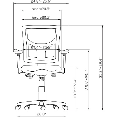Lorell Conjure Executive Mesh Mid-back Chair (LLR62001)