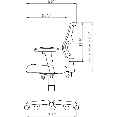 Lorell Conjure Executive Mesh Mid-back Chair (LLR62001)