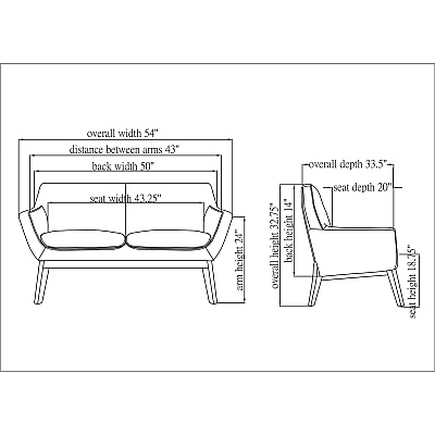 Lorell Quintessence Collection Loveseat (LLR68959)