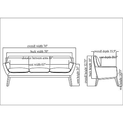 Lorell Quintessence Collection Sofa (LLR68960)