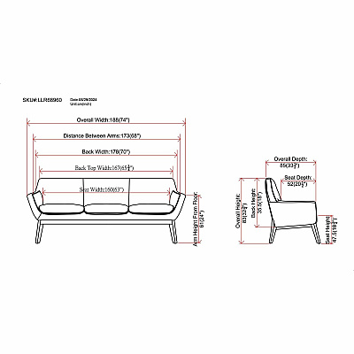 Lorell Quintessence Collection Sofa (LLR68960)