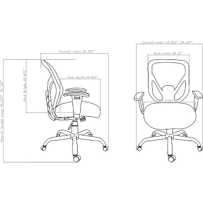 SOHO SOHO Big & Tall Mesh Back Chair (LLR81804)