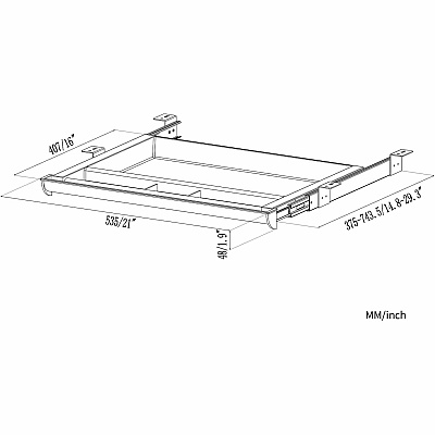 Lorell Laminate Desk 4-compartment Drawer (LLR82092)