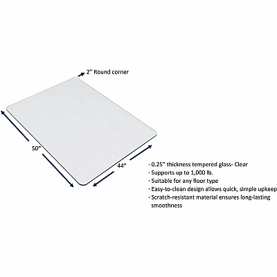 Lorell Tempered Glass Chairmat (LLR82834)