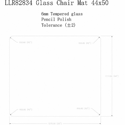 Lorell Tempered Glass Chairmat (LLR82834)