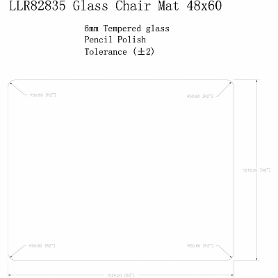 Lorell Tempered Glass Chairmat (LLR82835)