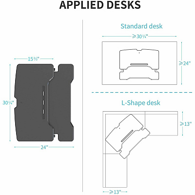 Lorell X-type Slim Desk Riser (LLR99539)