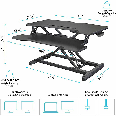 Lorell X-type Slim Desk Riser (LLR99539)