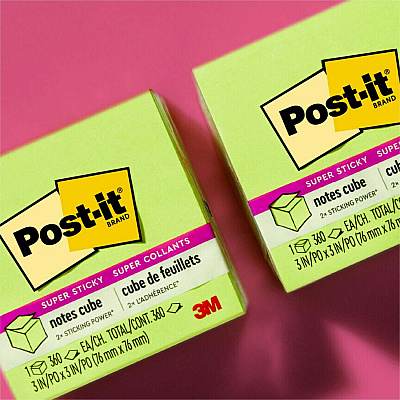 Post-it Super Sticky Notes Cube (MMM2027SSGFA)