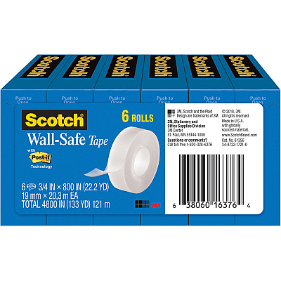 Scotch Wall-Safe Tape (MMM813S6)