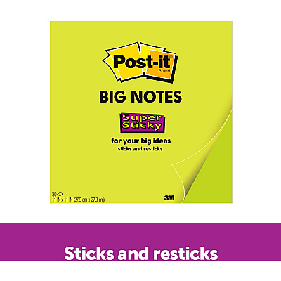 Post-it Super Sticky Big Notes (MMMBN11G)