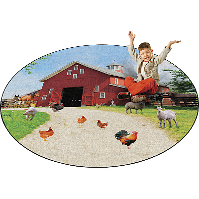 Flagship Carpets Barn Animals Classroom Rug (FA100427FS)