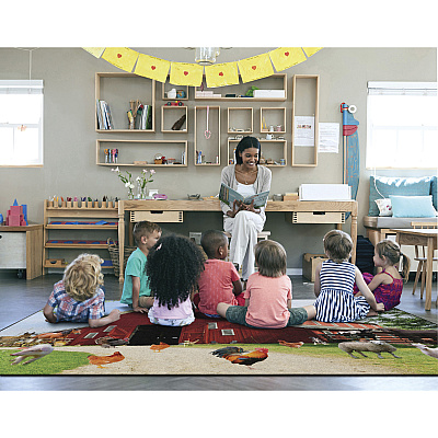 Flagship Carpets Barn Animals Classroom Rug (FA100444FS)
