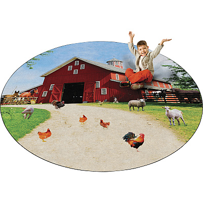 Flagship Carpets Barn Animals Classroom Rug (FA100471FS)