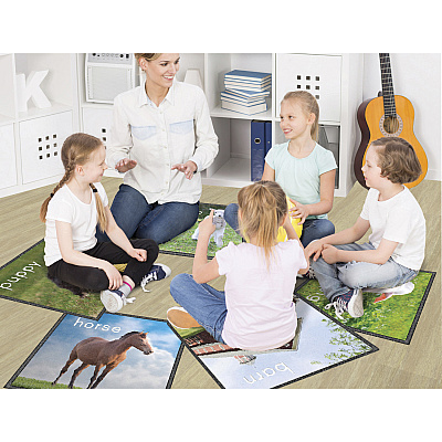 Flagship Carpets Barnyard Classroom Seat Squares (FA1004S24FS)