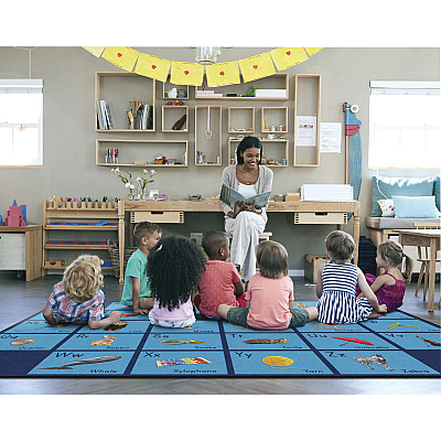 Flagship Carpets See My Alphabet Classroom Rug (FA101844FS)