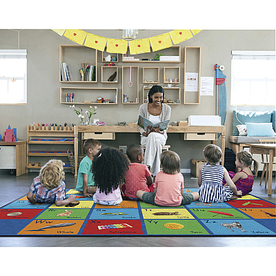 Flagship Carpets See My Alphabet Classroom Rug (FA101944FS)