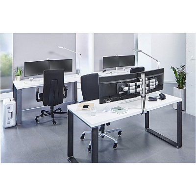 Novus TSS Duo 220+0260+000 Mounting Arm for Monitor - Silver, Black (2200260000)