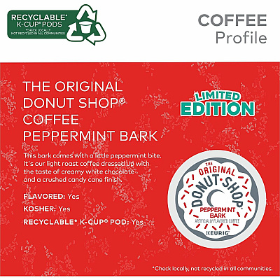 The Original Donut Shop K-Cup Peppermint Bark Coffee (GMT7428)