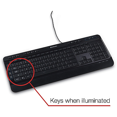 Verbatim Illuminated Wired Keyboard (99789)