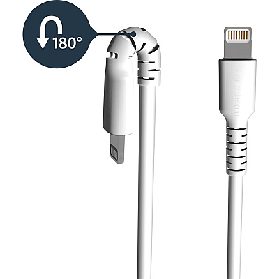 StarTech 3.3ft 1m Usb To Lightning Cable - Apple Mfi Certified - Aramid Fiber - White (RUSBLTMM1M)