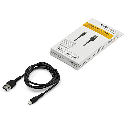 StarTech 3ft/1m Durable Usb-a To Lightning Cable (RUSBLTMM1MB)