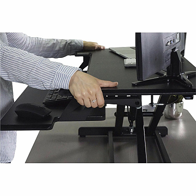Victor High Rise Height Adjustable Compact Standing Desk with Keyboard Tray (VCTDCX610)