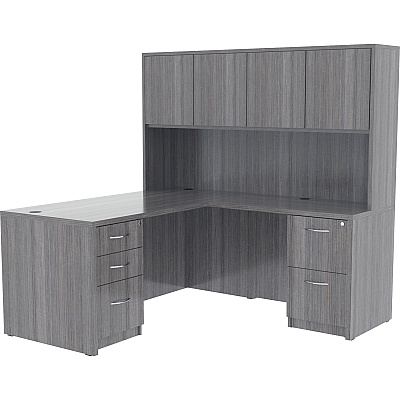 Lorell Essentials Series Stack-on Hutch with Doors (LLR69557)