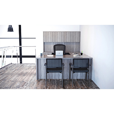 Lorell Essentials Series Stack-on Hutch with Doors (LLR69557)