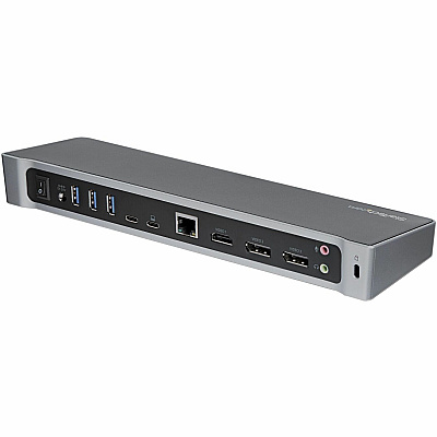 StarTech 4k Usb-c Dock, Triple Uhd 4k Monitor Docking Station, Mac & Windows, Usb C To Hdmi & Displayport, 100w Power Delivery, 5x Usb 5gbps Hub (DK30CH2DEP)