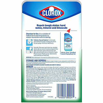 Clorox Ultra Clean Toilet Tablets Bleach (CLO30024BD)
