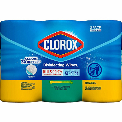 Clorox Disinfecting Bleach Free Cleaning Wipes Value Pack (CLO30208BD)