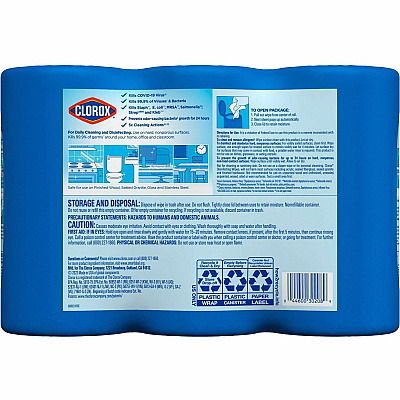 Clorox Disinfecting Bleach Free Cleaning Wipes Value Pack (CLO30208PL)