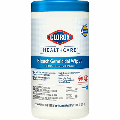 Clorox Healthcare Bleach Germicidal Wipes (CLO30577BD)