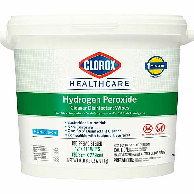 Clorox Healthcare Hydrogen Peroxide Cleaner Disinfectant Wipes (CLO30826PL)