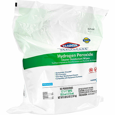 Clorox Healthcare Hydrogen Peroxide Cleaner Disinfectant Wipes (CLO30827BD)