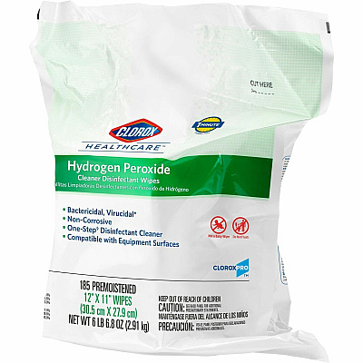 Clorox Healthcare Hydrogen Peroxide Cleaner Disinfectant Wipes (CLO30827BD)