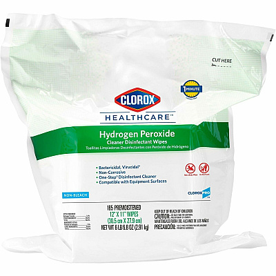 Clorox Healthcare Hydrogen Peroxide Cleaner Disinfectant Wipes (CLO30827PL)