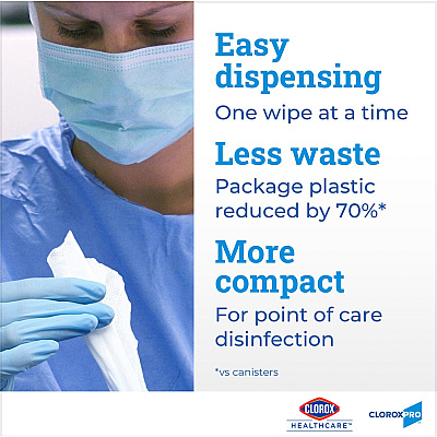 Clorox Healthcare Bleach Germicidal Wipes (CLO31424BD)