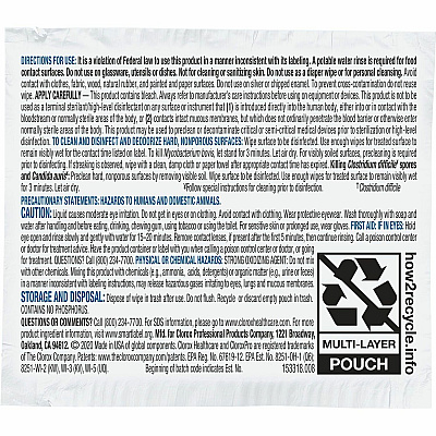 Clorox Healthcare Bleach Germicidal Wipes (CLO31424PL)