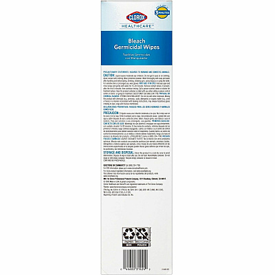 Clorox Healthcare Bleach Germicidal Wipes (CLO31424PL)