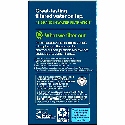 Brita On Tap Filtration System Replacement Filters for Faucets (CLO36309PL)