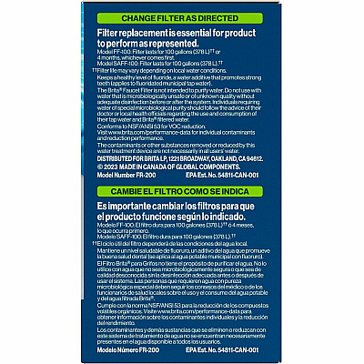 Brita On Tap Filtration System Replacement Filters for Faucets (CLO36309PL)