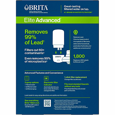 Brita Complete Water Faucet Filtration System with Light Indicator (CLO42201BD)
