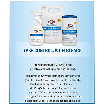 Clorox Healthcare Pull-Top Bleach Germicidal Cleaner (CLO68832PL)