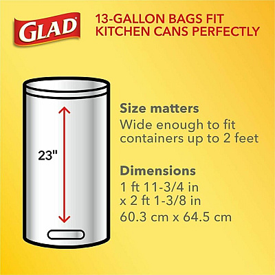 Glad ForceFlexPlus Tall Kitchen Drawstring Trash Bags (CLO70320BD)
